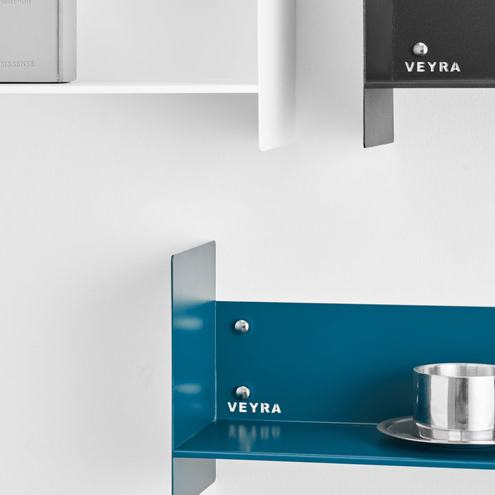 Veyra Ultra-Slim Metal Floating Shelves in Matte Black