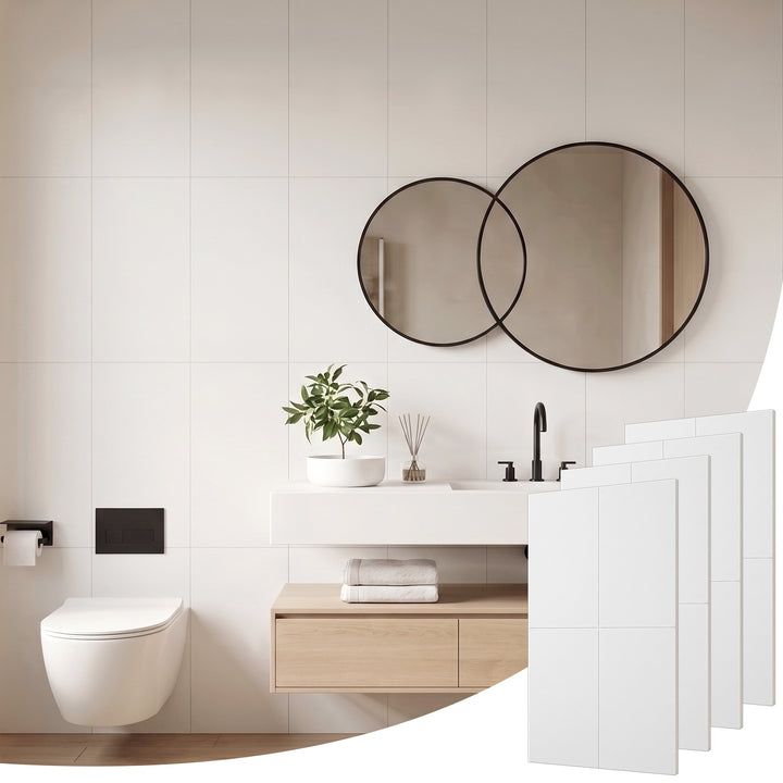 VEYRA Waterproof Interlocking Wall Panels, 24" x 48", 4-Pack