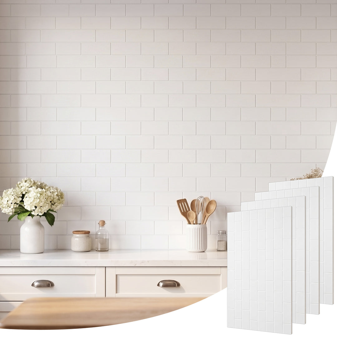 VEYRA Waterproof Interlocking Wall Panels, 24" x 48", 4-Pack
