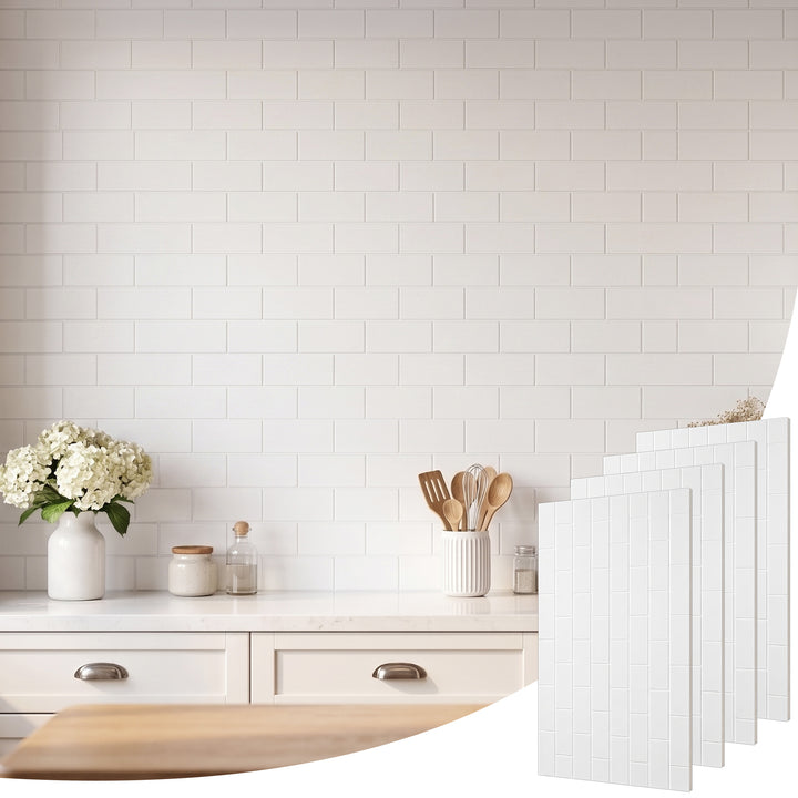 VEYRA Waterproof Interlocking Wall Panels, 24" x 48", 4-Pack