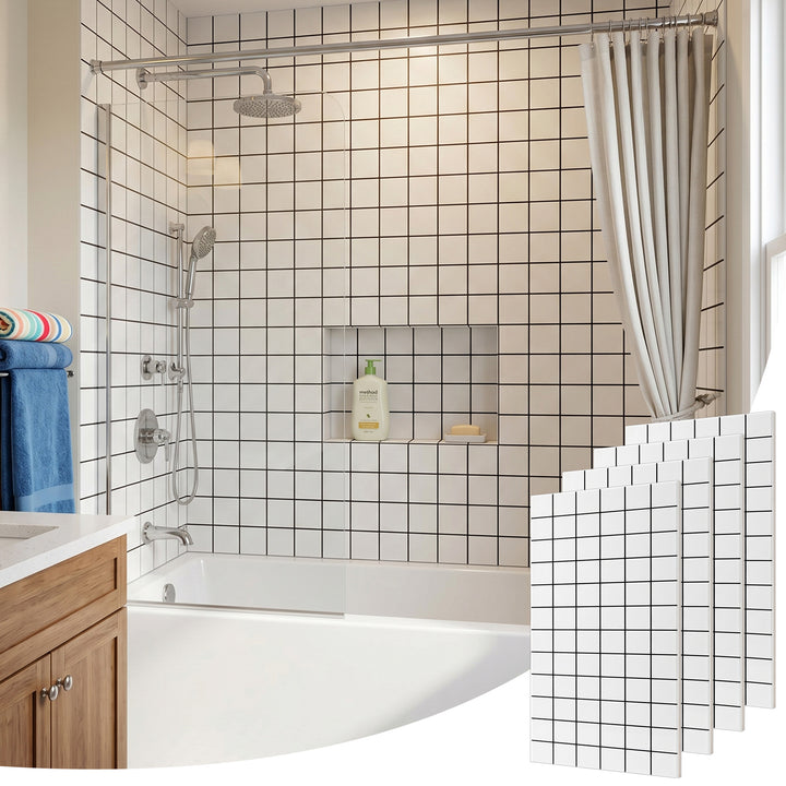 VEYRA Waterproof Interlocking Wall Panels, 24" x 48", 4-Pack