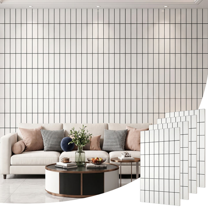 VEYRA Waterproof Interlocking Wall Panels, 24" x 48", 4-Pack