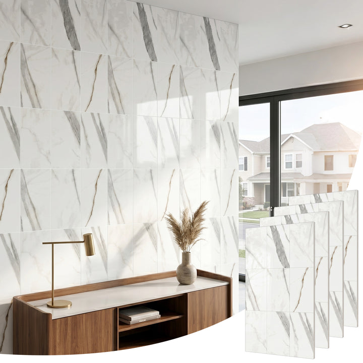 VEYRA Waterproof Interlocking Wall Panels, 24" x 48", 4-Pack