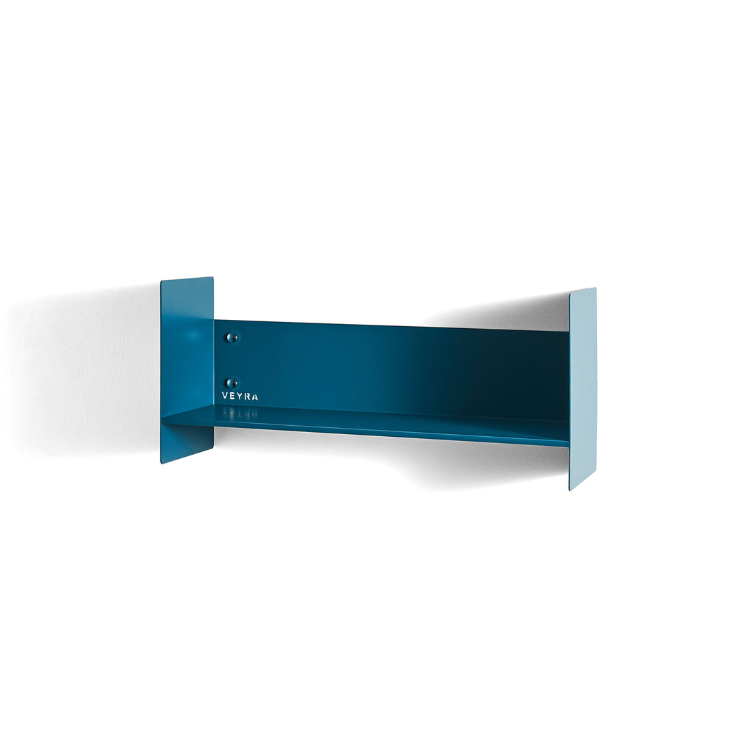 Veyra Ultra-Slim Metal Floating Shelves in Matte Blue