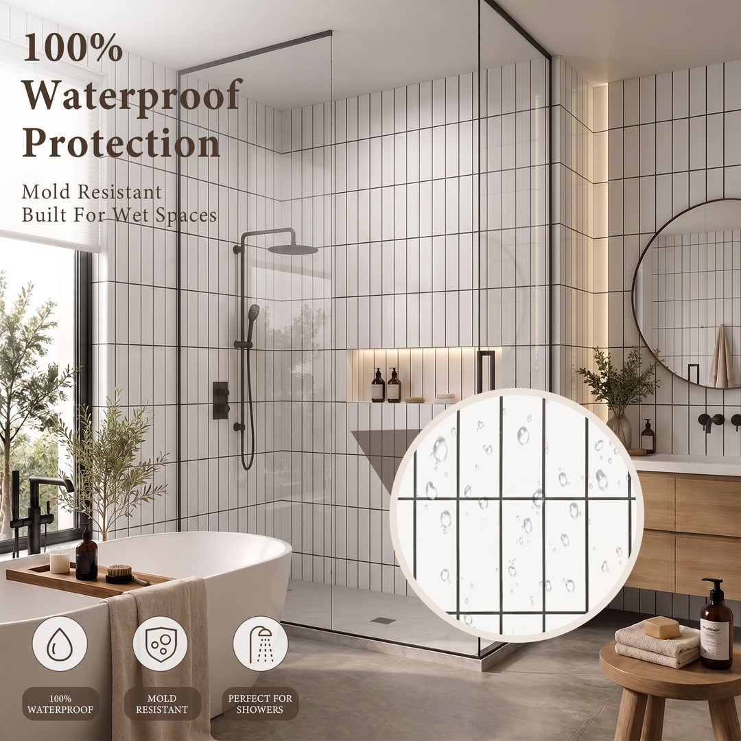 VEYRA Waterproof Interlocking Wall Panels, 24" x 48", 4-Pack