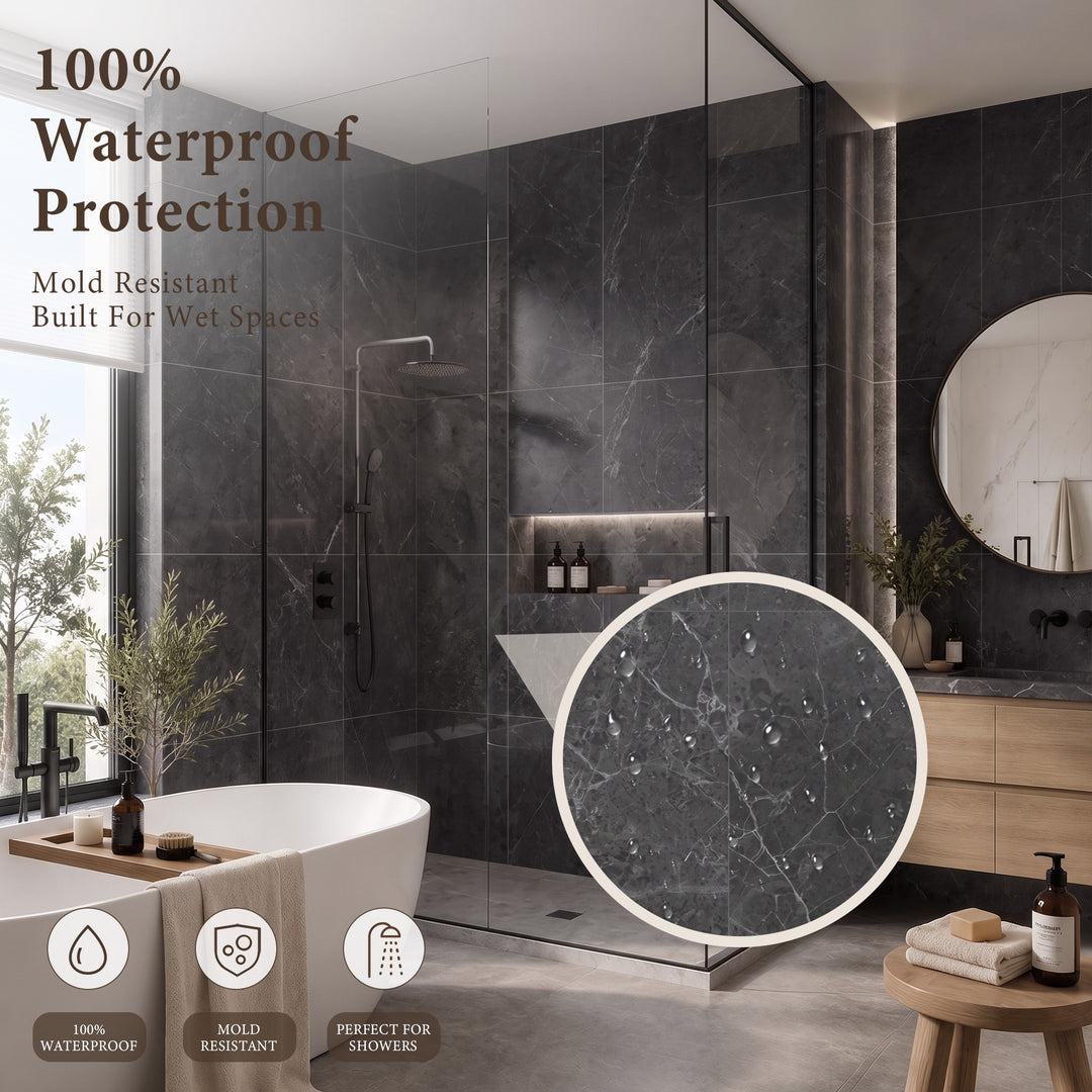VEYRA Waterproof Interlocking Wall Panels, 24" x 48", 4-Pack