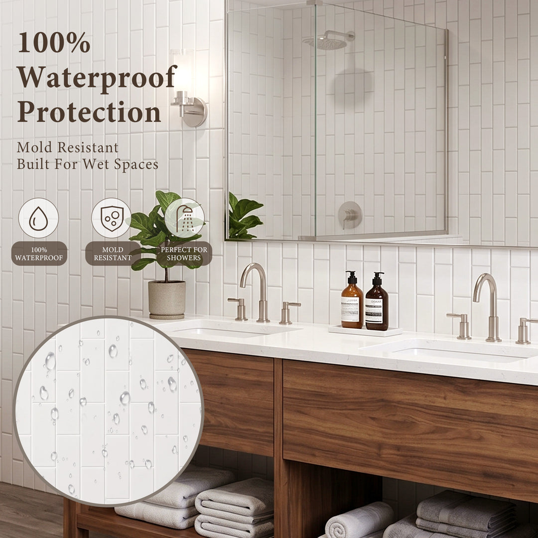 VEYRA Waterproof Interlocking Wall Panels, 24" x 48", 4-Pack