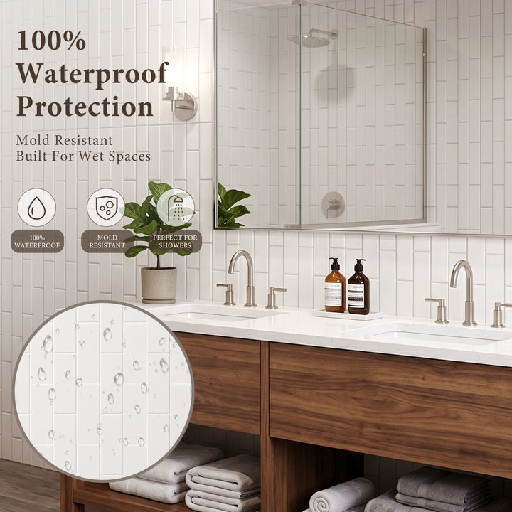 VEYRA Waterproof Interlocking Wall Panels, 24" x 48", 4-Pack
