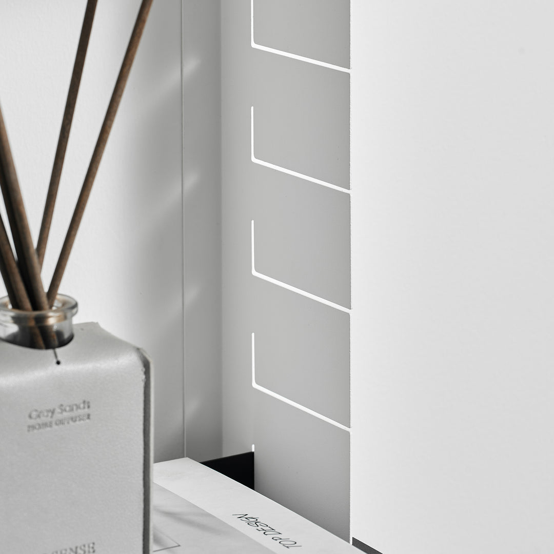 VEYRA Adjustable Multi-Tier Metal Floating Shelves in Matte White