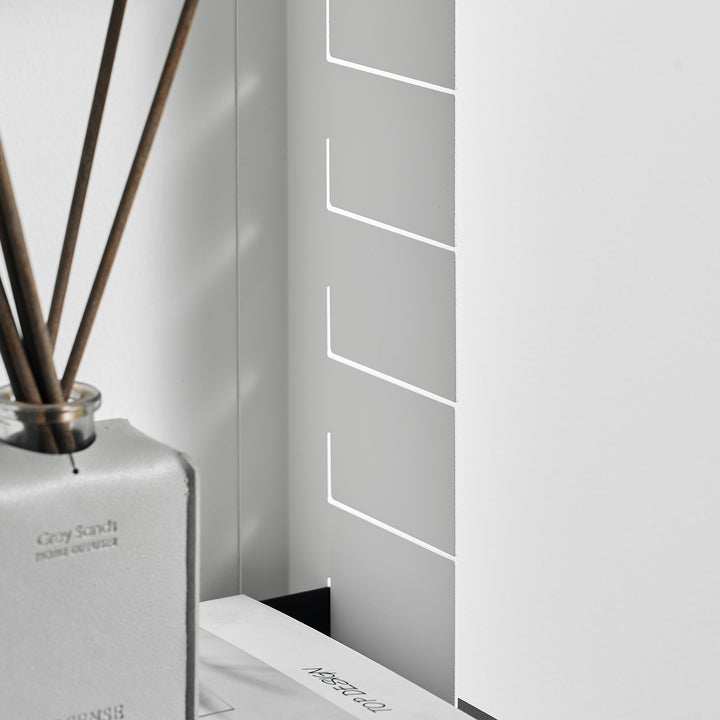 VEYRA Adjustable Multi-Tier Metal Floating Shelves in Matte White