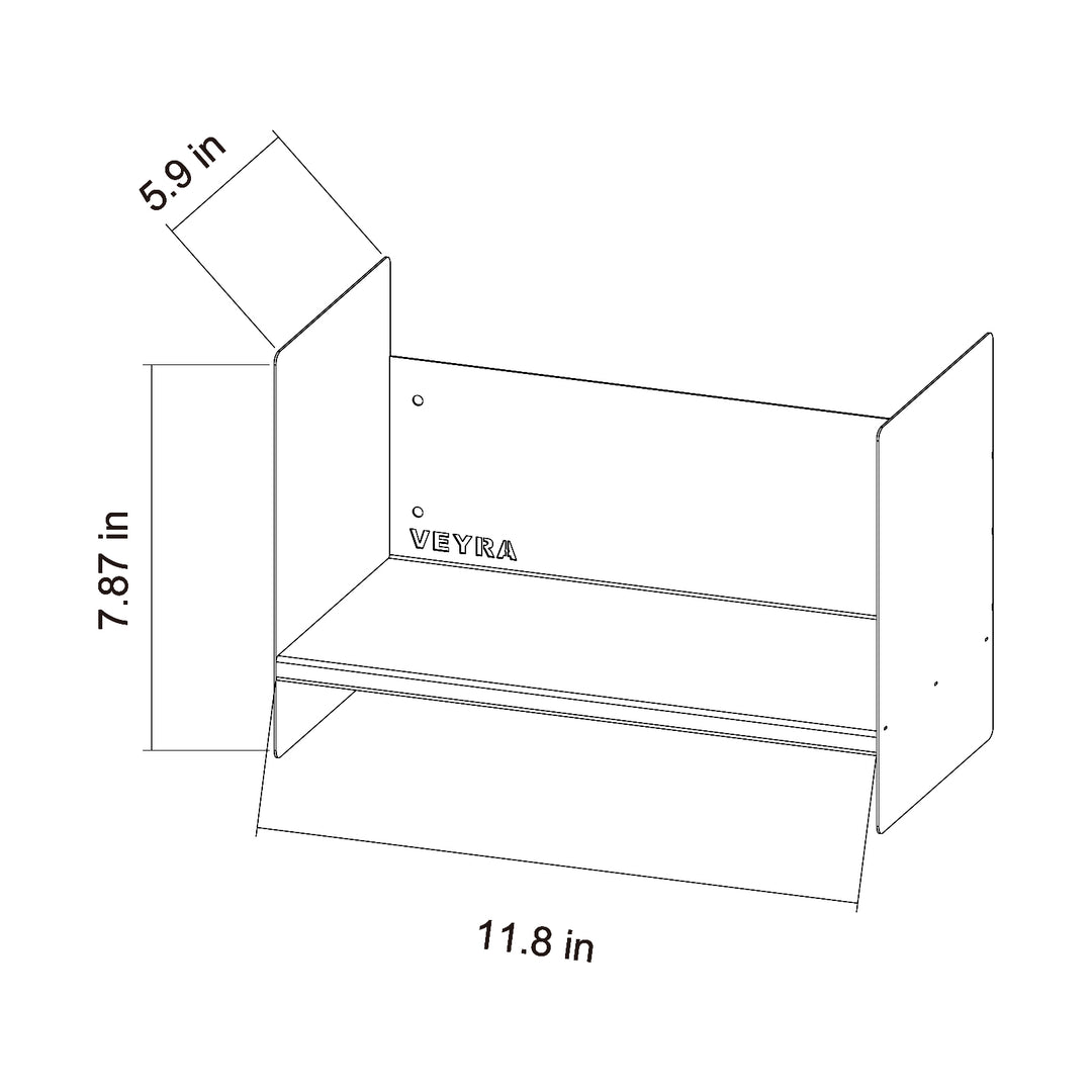 Veyra Ultra-Slim Metal Floating Shelves in Matte Black
