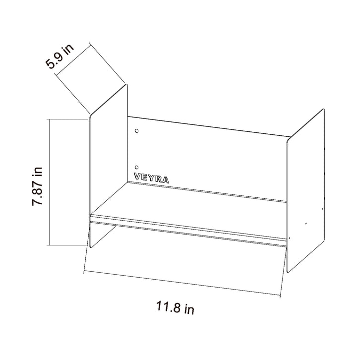 Veyra Ultra-Slim Metal Floating Shelves in Matte Blue