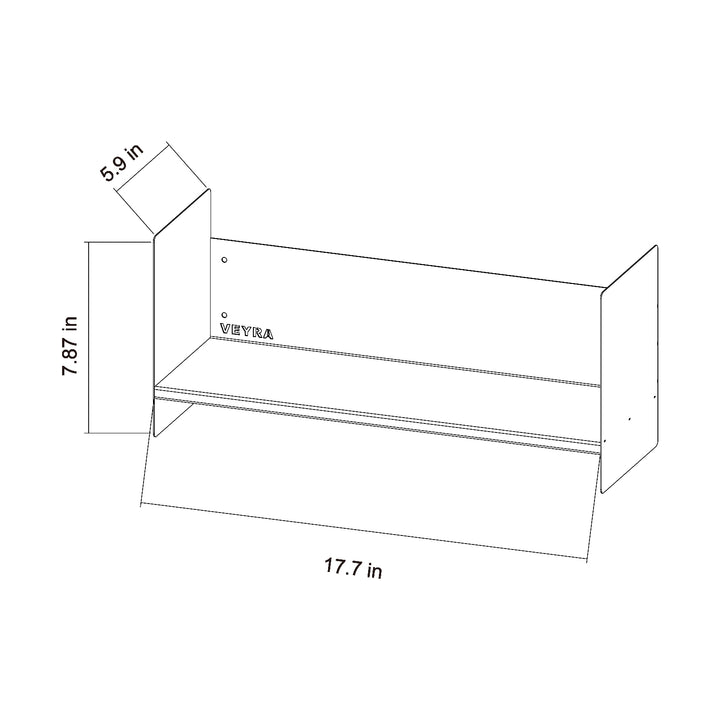 Veyra Ultra-Slim Metal Floating Shelves in Matte Blue