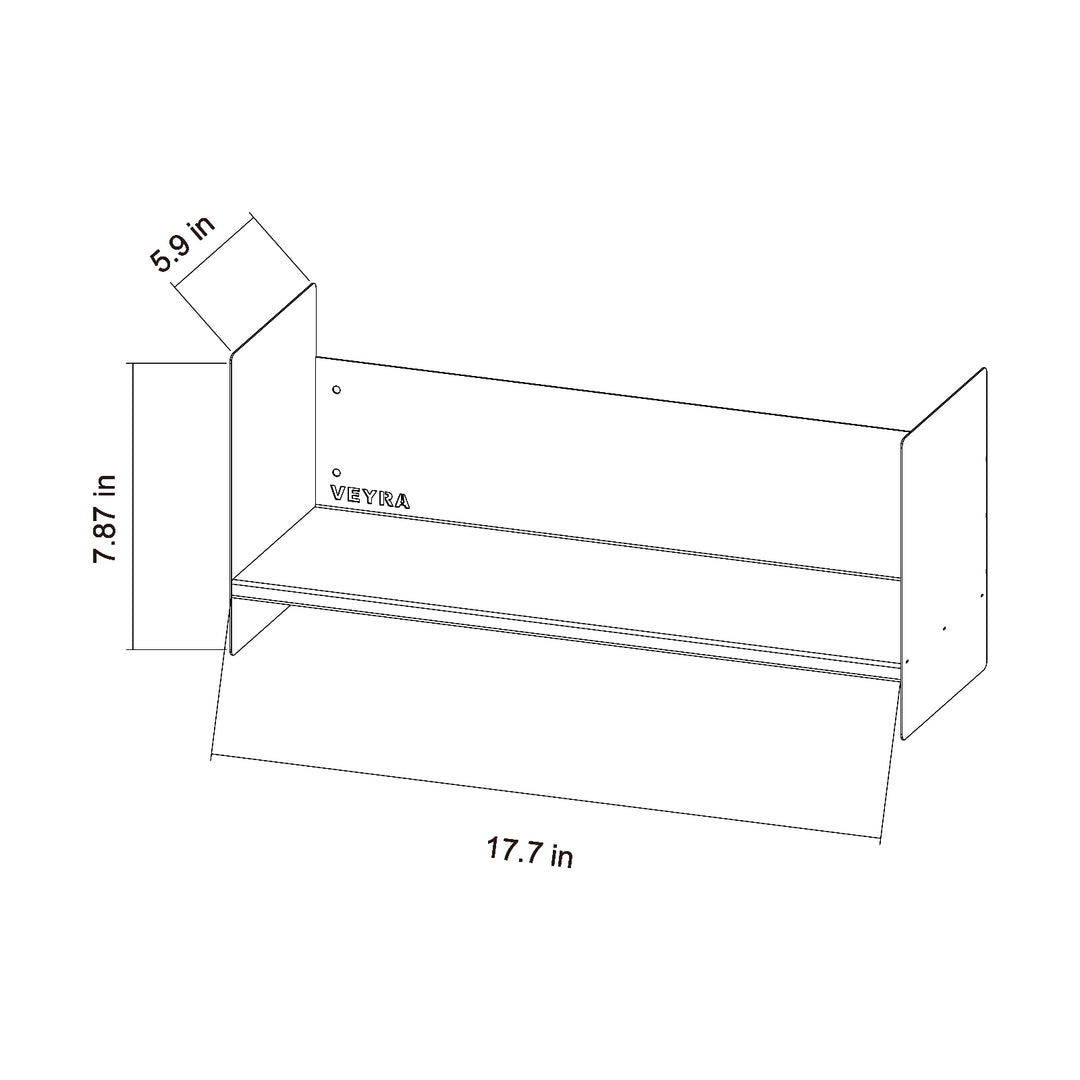 Veyra Ultra-Slim Metal Floating Shelves in Matte White
