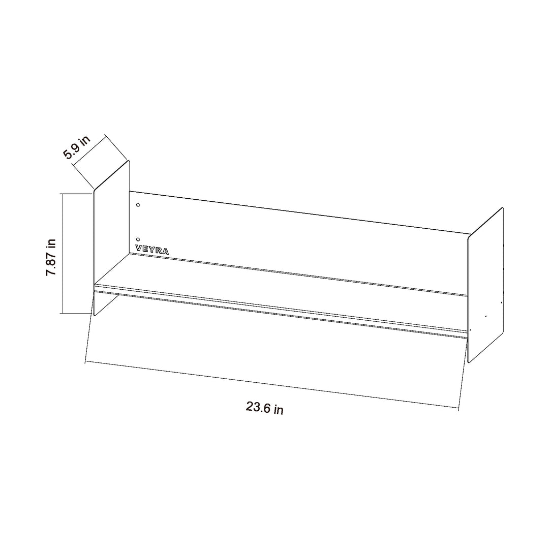 Veyra Ultra-Slim Metal Floating Shelves in Matte Black