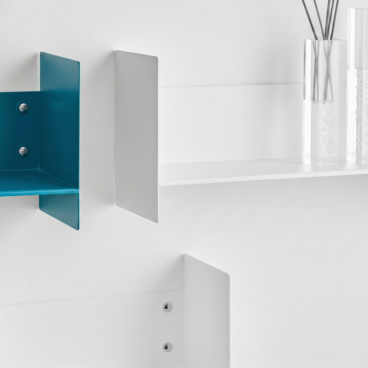 Veyra Ultra-Slim Metal Floating Shelves in Matte White