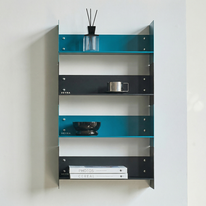 Veyra Ultra-Slim Metal Floating Shelves in Matte Black