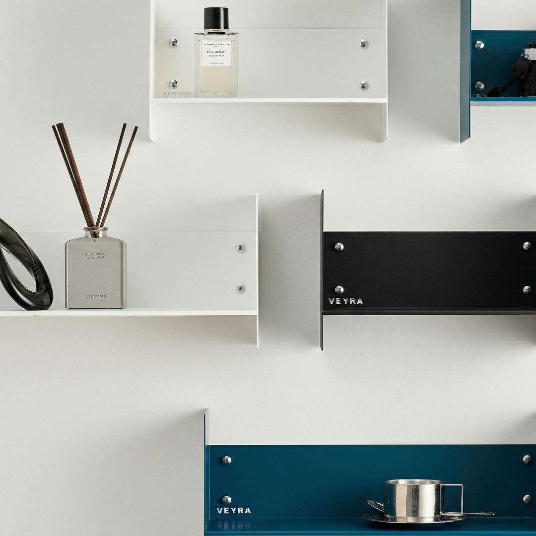 Veyra Ultra-Slim Metal Floating Shelves in Matte White