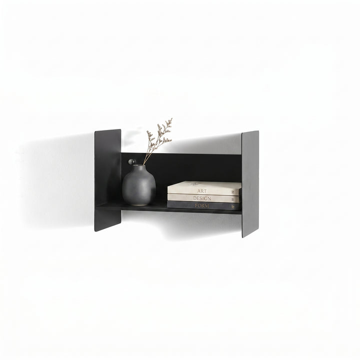 Veyra Ultra-Slim Metal Floating Shelves in Matte Black