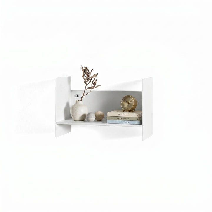 Veyra Ultra-Slim Metal Floating Shelves in Matte White